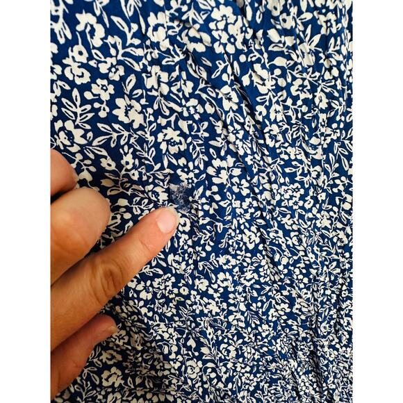 POLO RALPH LAUREN Blue Floral Print Slip Style Sleeveless A-Line Dress Size 4 - Picture 8 of 16